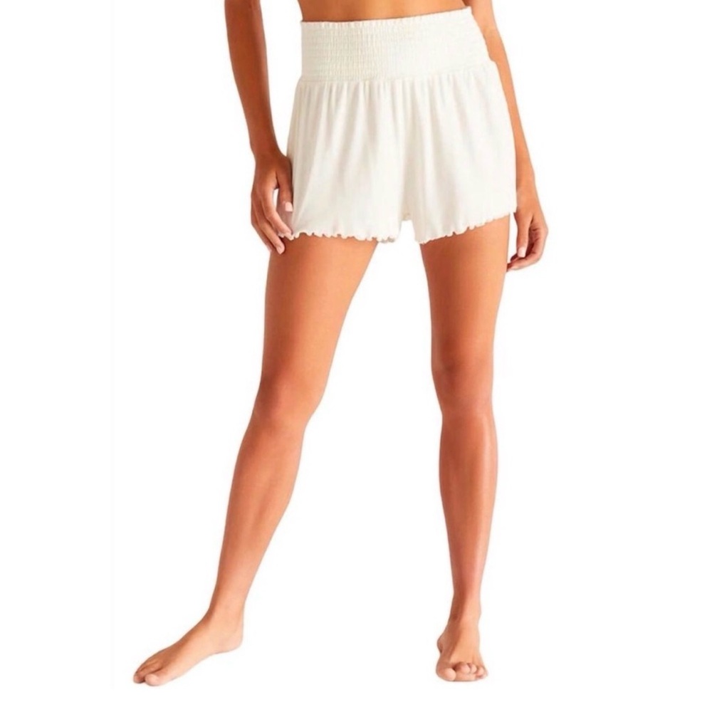 NWT Z Supply Dawn Smocked Rib High-Waist Shorts